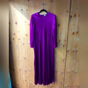 David Brown California For I. Magnin & Co. Vintage Purple Kaftan Maxi WM Size L